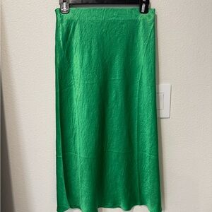 Aritzia Green Midi Skirt